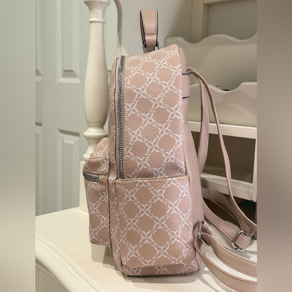 Nine West Mini Pink Patterned Backpack - image 4